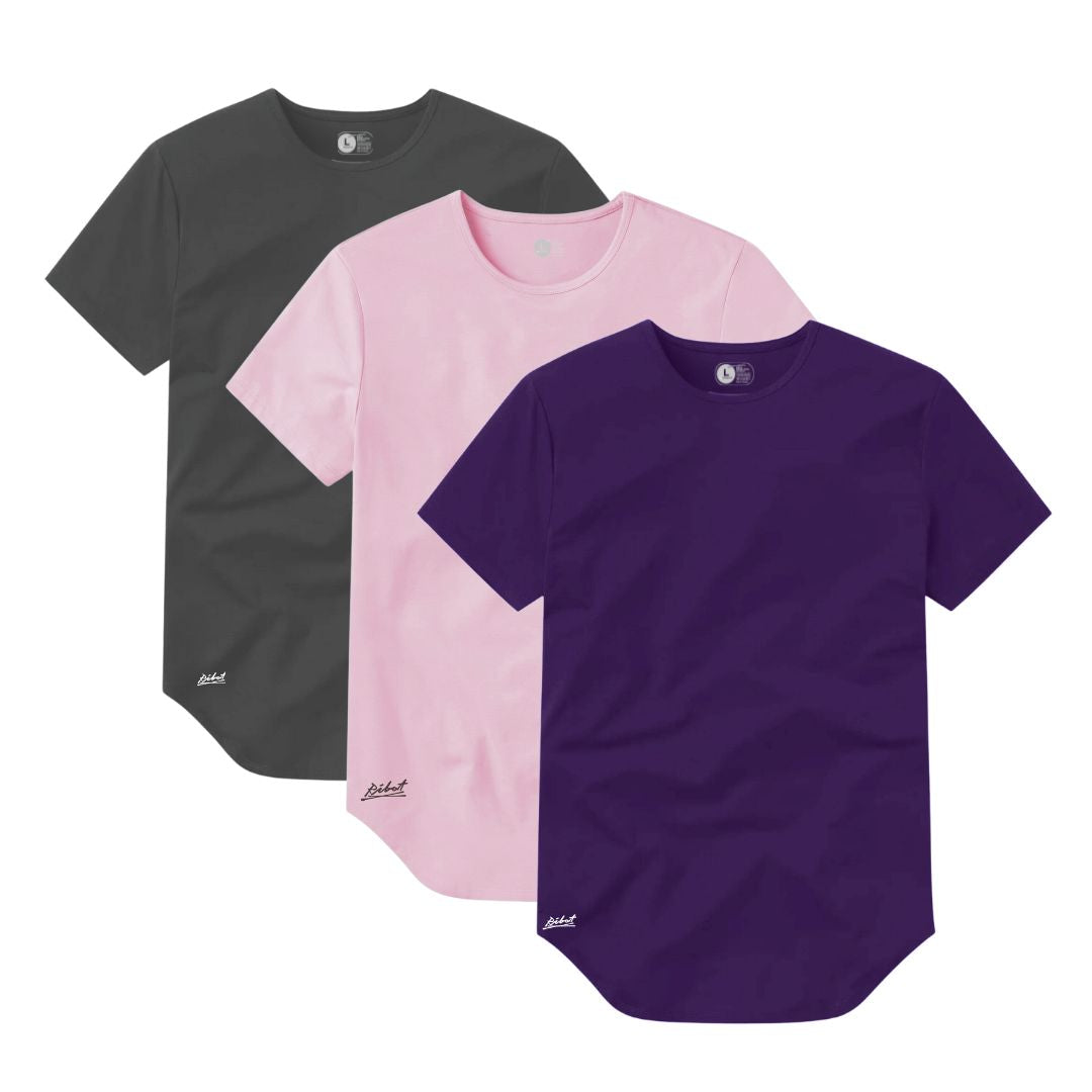 3-Pack Curve Gris Oscuro + Rosado + Morado