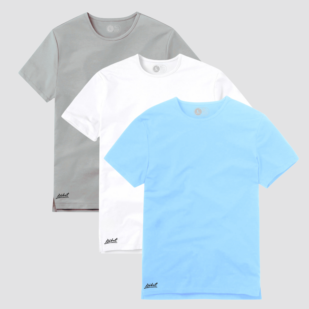 3-Pack Square Gris Claro + Blanco + Azul Claro
