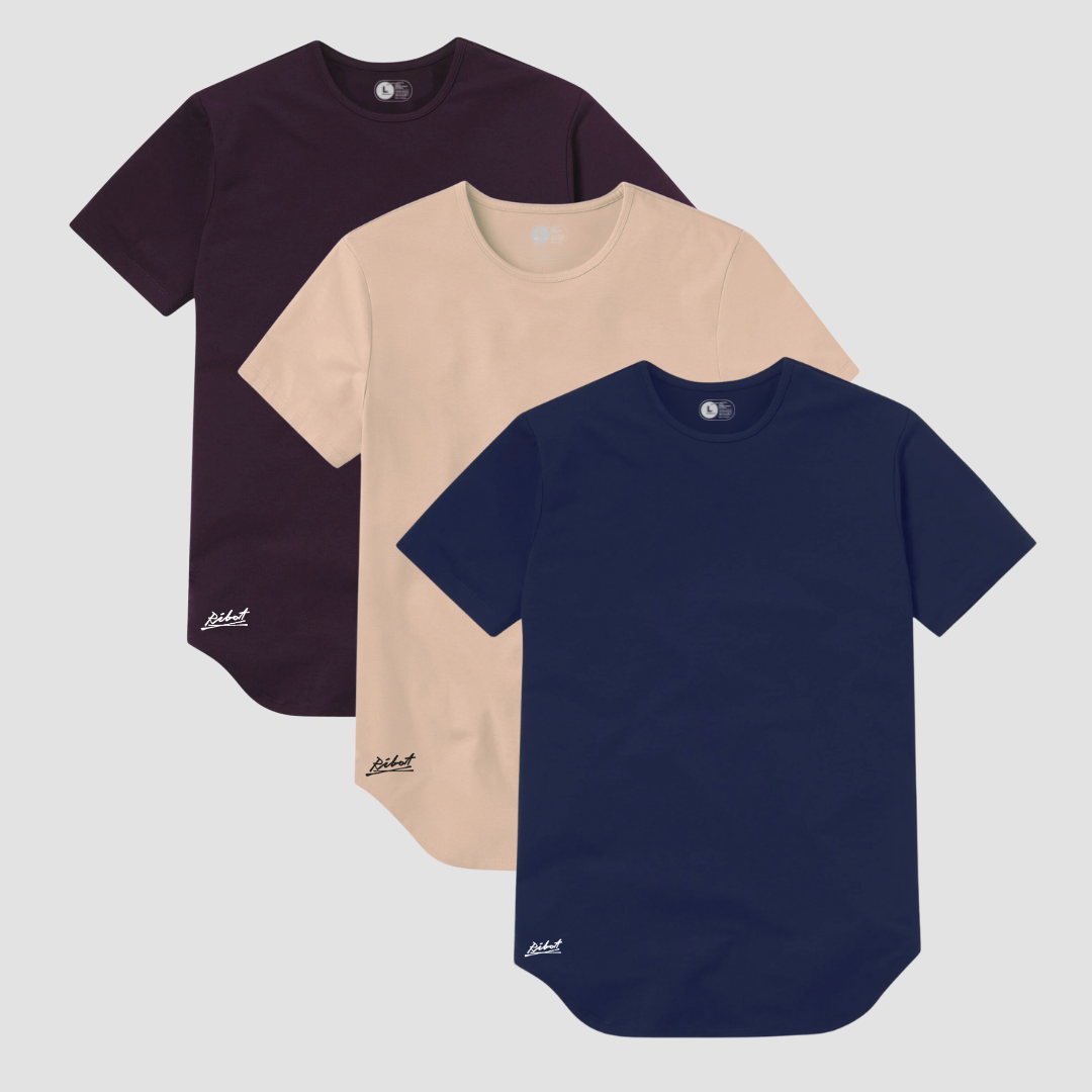 3-Pack Básicas Curve Vinotinto + Palo de Rosa + Azul Navy