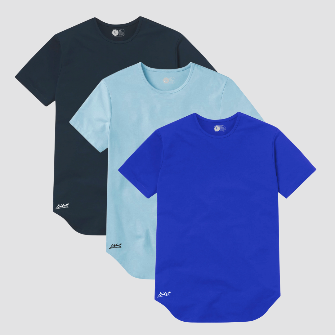 3-Pack Básicas Curve Azul Navy + Azul Rey + Azul Claro