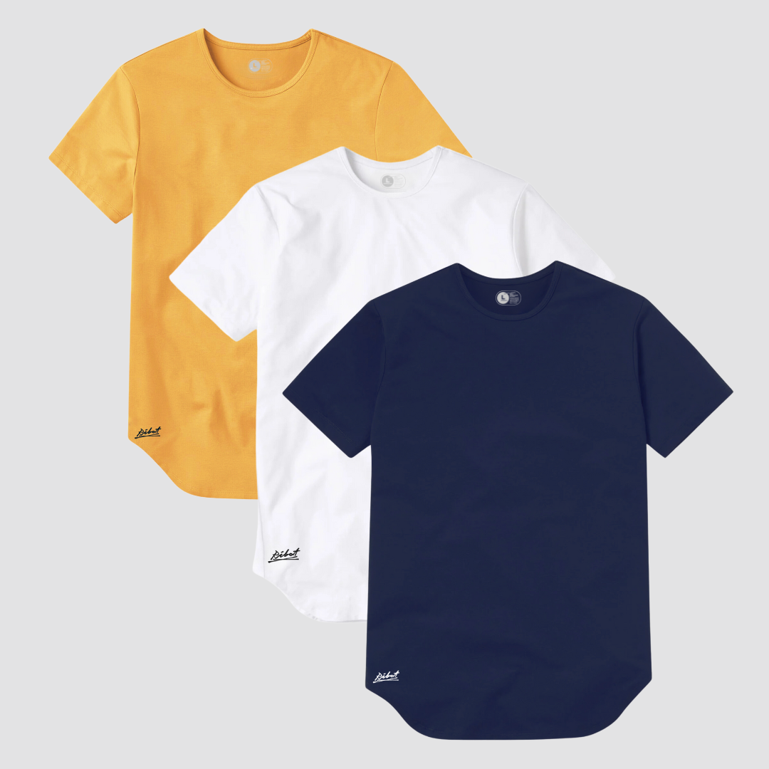 3-Pack Curve Blanco + Mostaza + Azul Navy