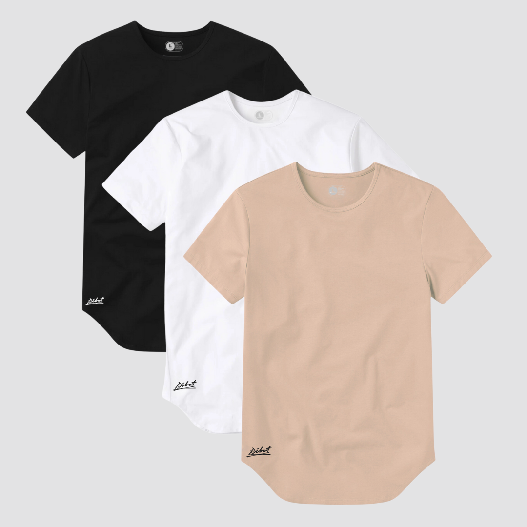 3-Pack Básicas Curve Negro + Palo de Rosa + Blanco