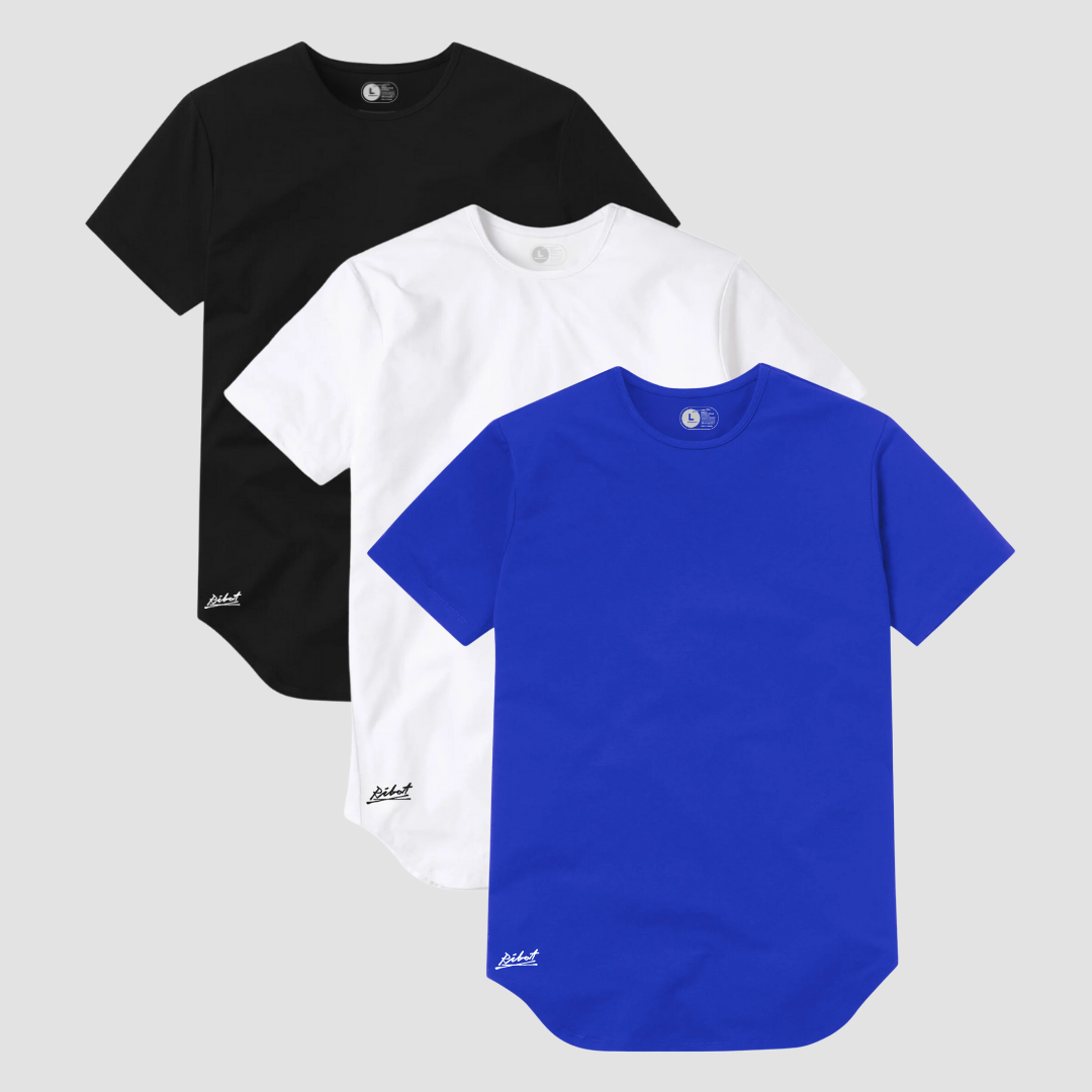 3-Pack Curve Negro + Blanco + Azul Rey