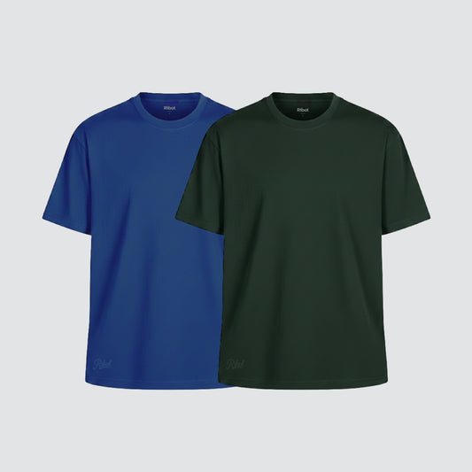 2-Pack Camisetas Classic Azul Marino + Verde Militar