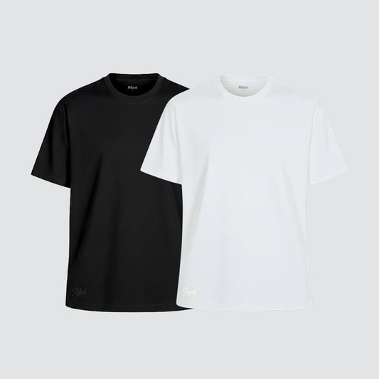 2-Pack Camisetas Classic Negro + Blanco