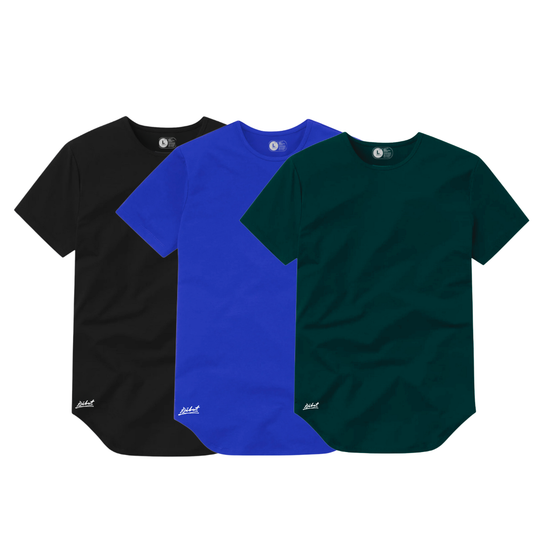 3-Pack Curve Negro + Azul Rey + Verde Oscuro