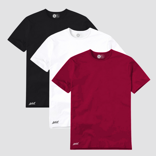 3-Pack Square Negro + Blanco + Rojo