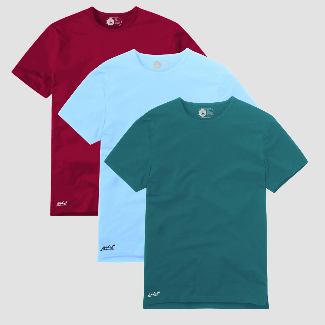 3-Pack Square Rojo + Azul Claro + Verde Azul