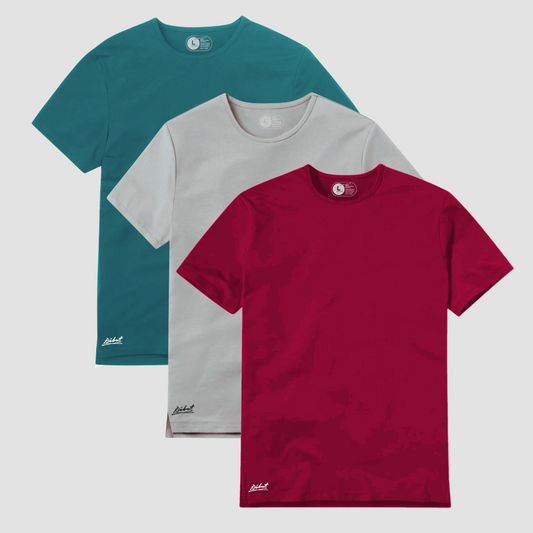 3-Pack Square Verde Azul + Gris Claro + Rojo
