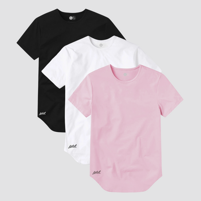 3-Pack Básicas Curve Negro + Rosado + Blanco