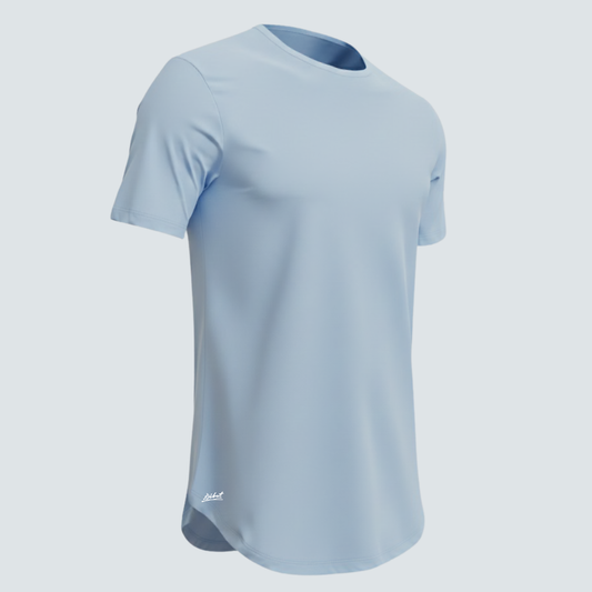 Camiseta Básica Curve Azul Claro