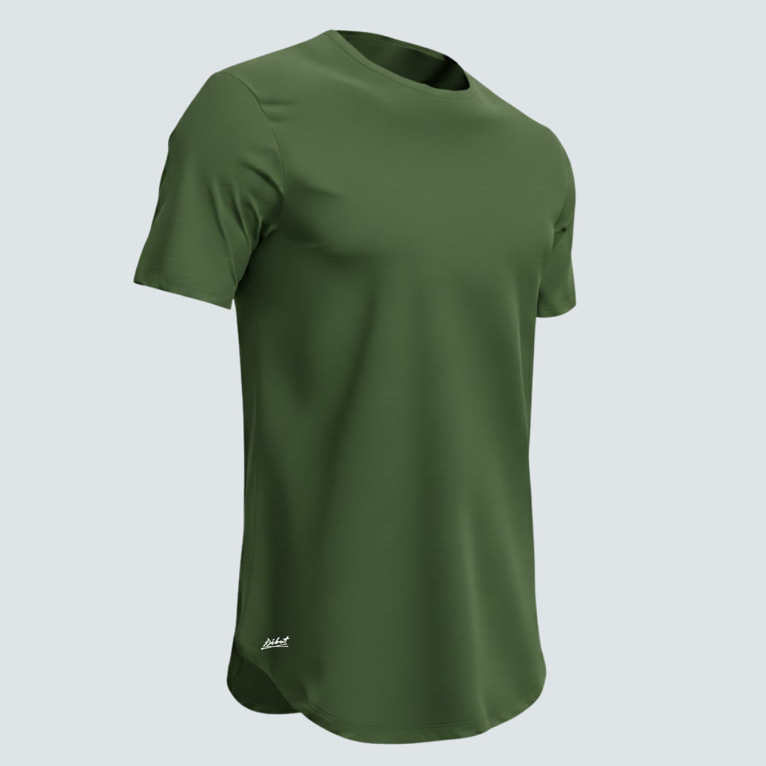 Camiseta Básica Curve Verde Militar