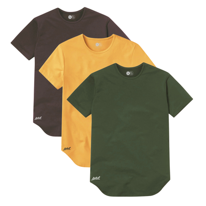 3-Pack Curve Café Oscuro + Mostaza + Verde Militar