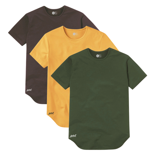 3-Pack Curve Café Oscuro + Mostaza + Verde Militar