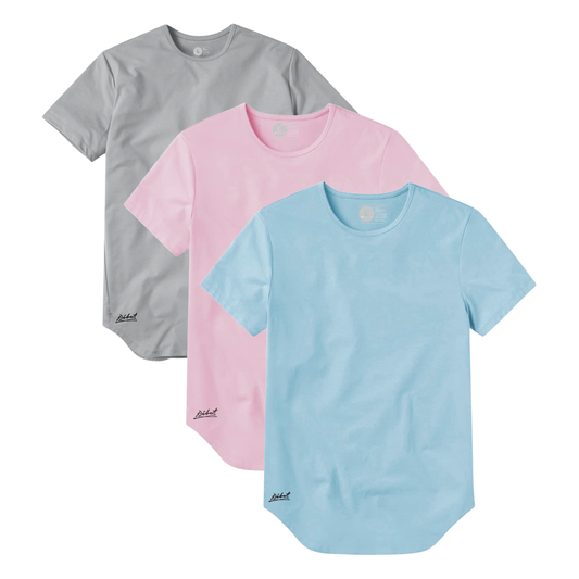 3-Pack Curve Gris Claro + Rosado + Azul Claro