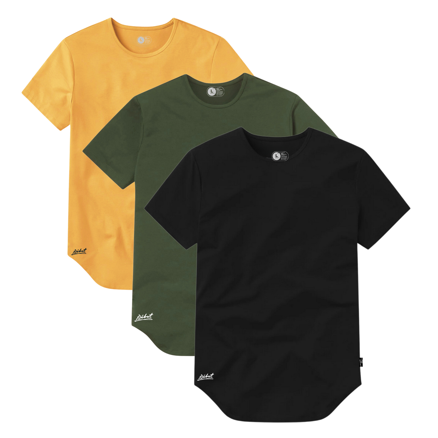 3-Pack Curve Negro + Verde Militar + Mostaza