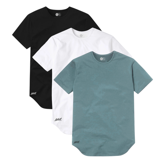 3-Pack Curve Negro + Blanco + Verde Oliva