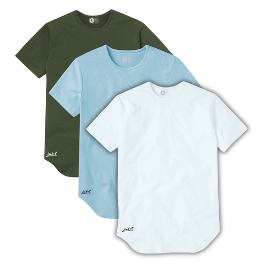 3-Pack Curve Verde Militar + Azul Claro + Blanco