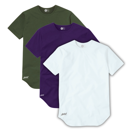 3-Pack Curve Verde Militar + Morado + Blanco