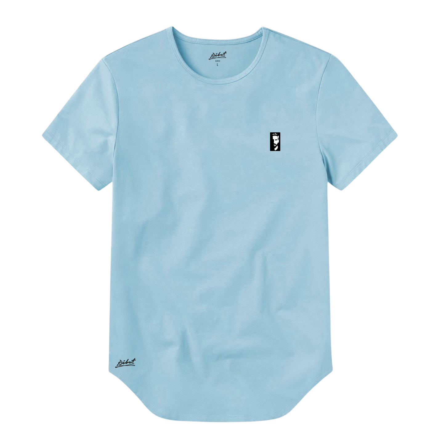 Camiseta Curve La Pulga Azul Claro