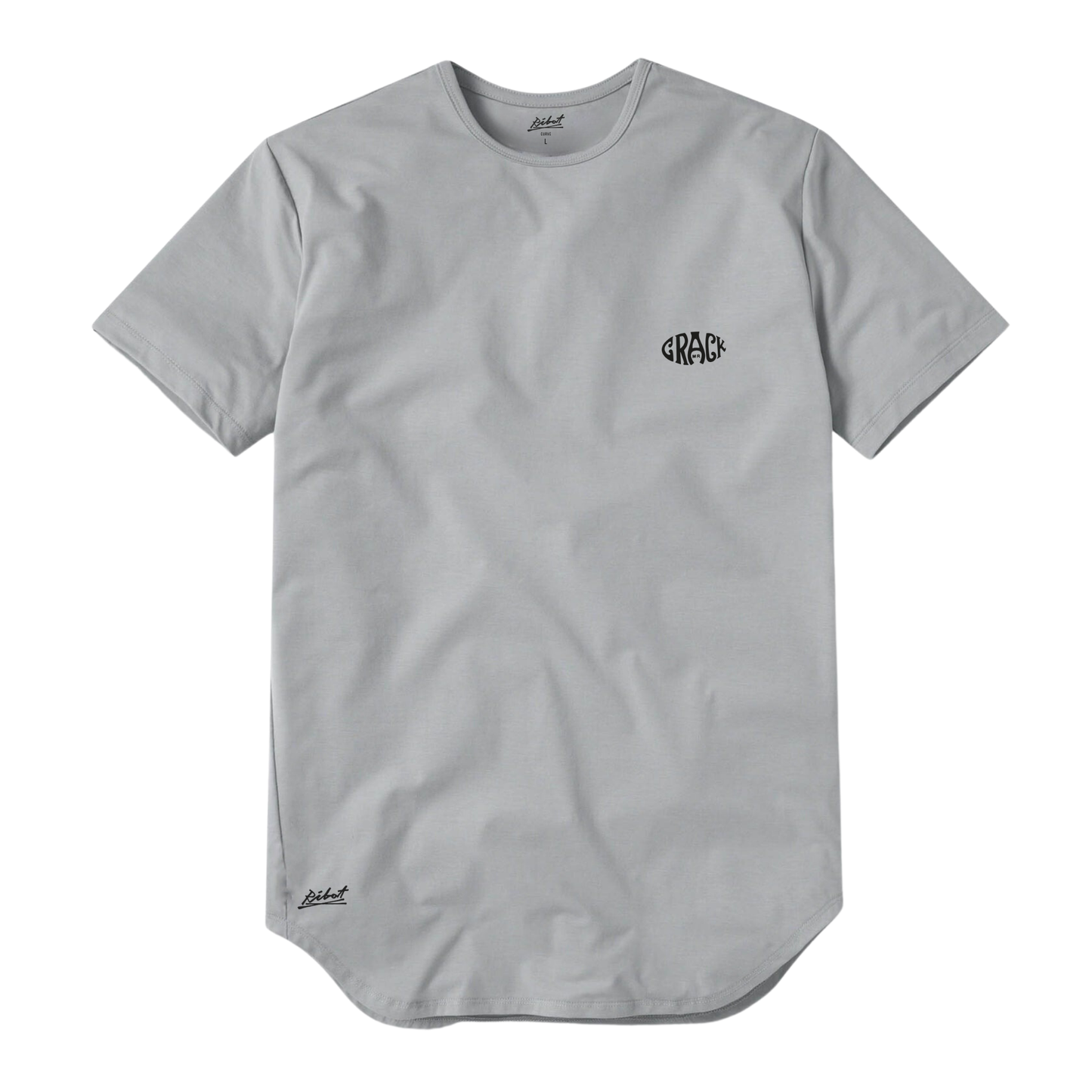 Camiseta Curve Crack Gris Claro