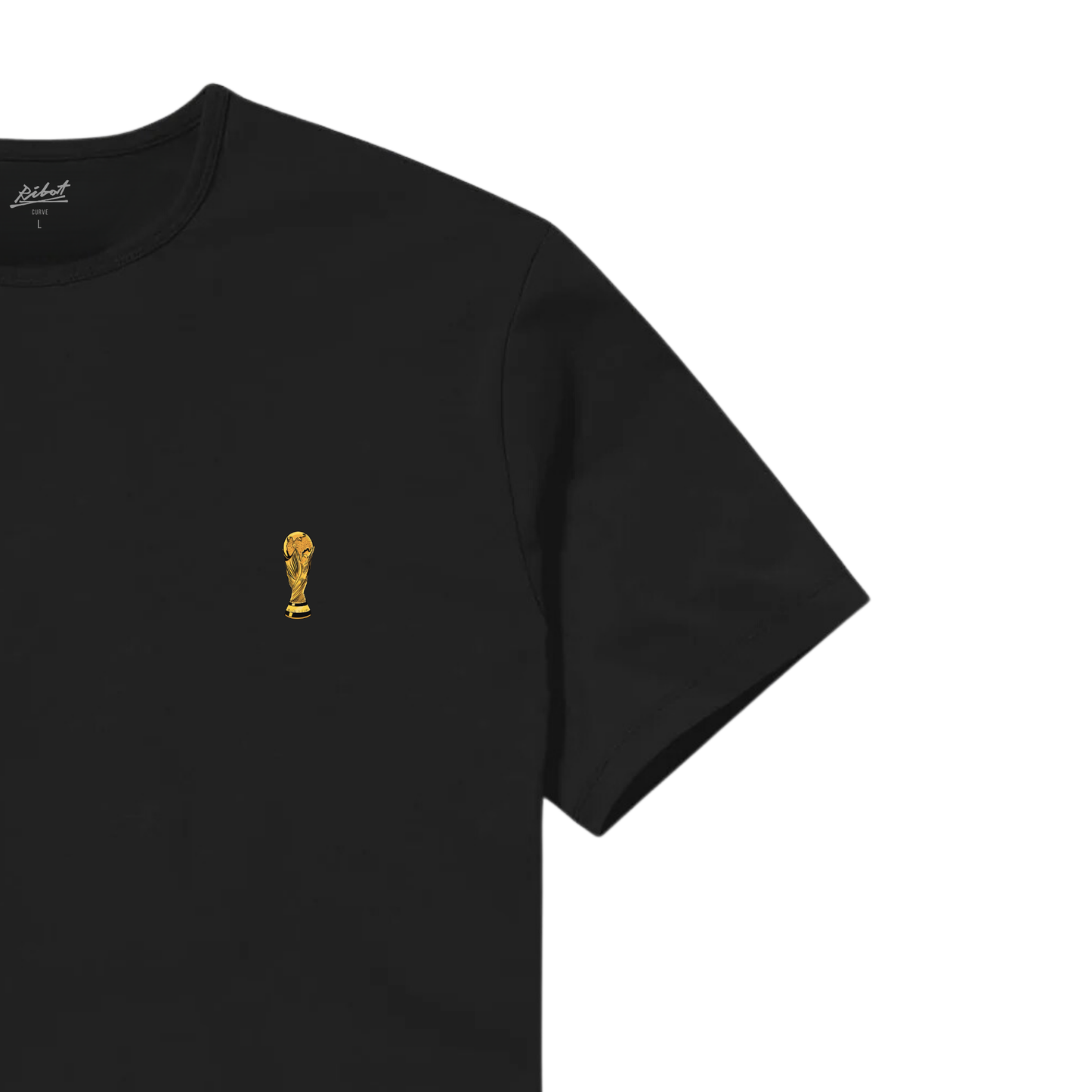 Camiseta Futbol World Cup Negro