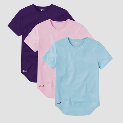 3-Pack Curve Morado + Rosado + Azul Claro