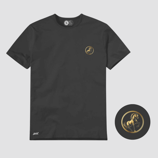 Square Gris Oscuro Caballo Dorado TALLA XL
