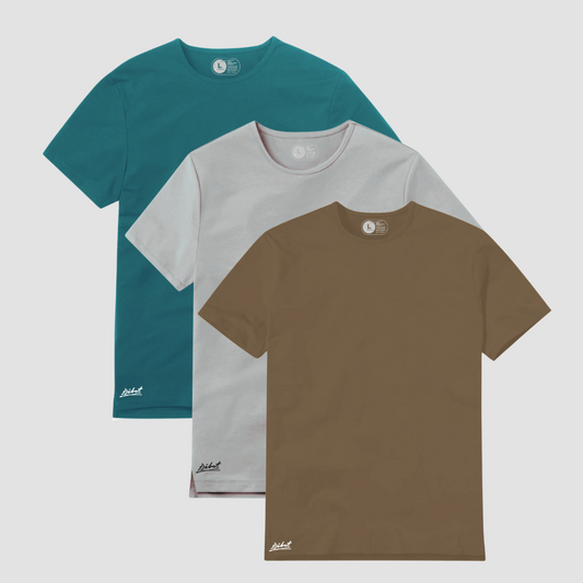 3-Pack Square Café Claro + Verde Azul + Gris Claro