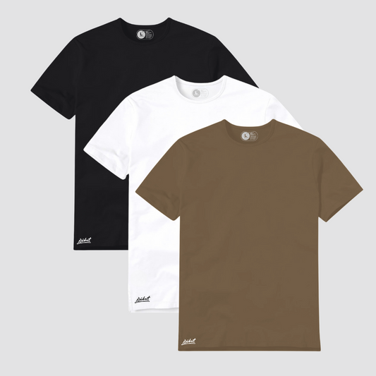 3-Pack Square Negro + Blanco + Café Claro