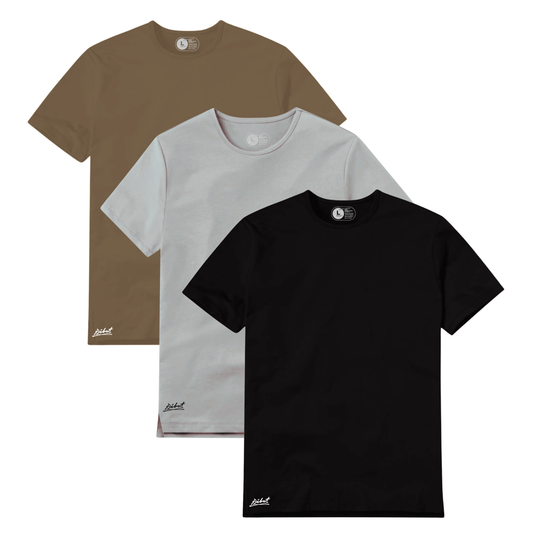 3-Pack Square Café Claro + Gris Claro + Negro