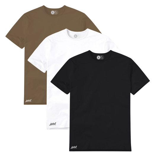 3-Pack Square Negro + Blanco + Café Claro