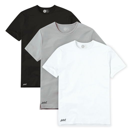 3-Pack Square Negro + Gris Claro + Blanco