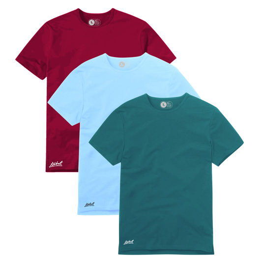 3-Pack Square Rojo + Azul Claro + Verde Azul